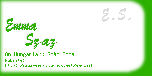 emma szaz business card